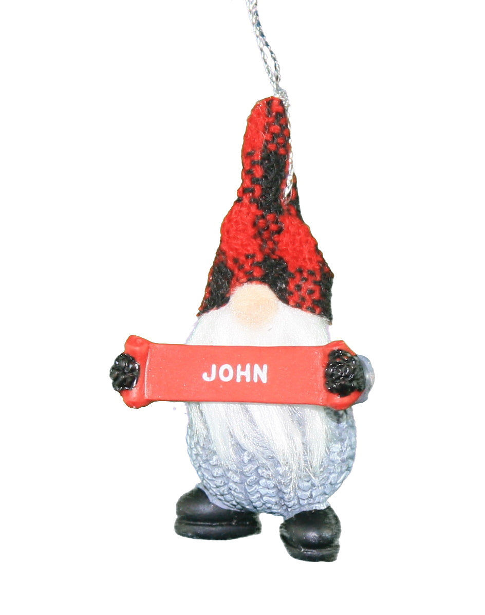 Personalized Gnome Ornament (Letters J-P) - Luke