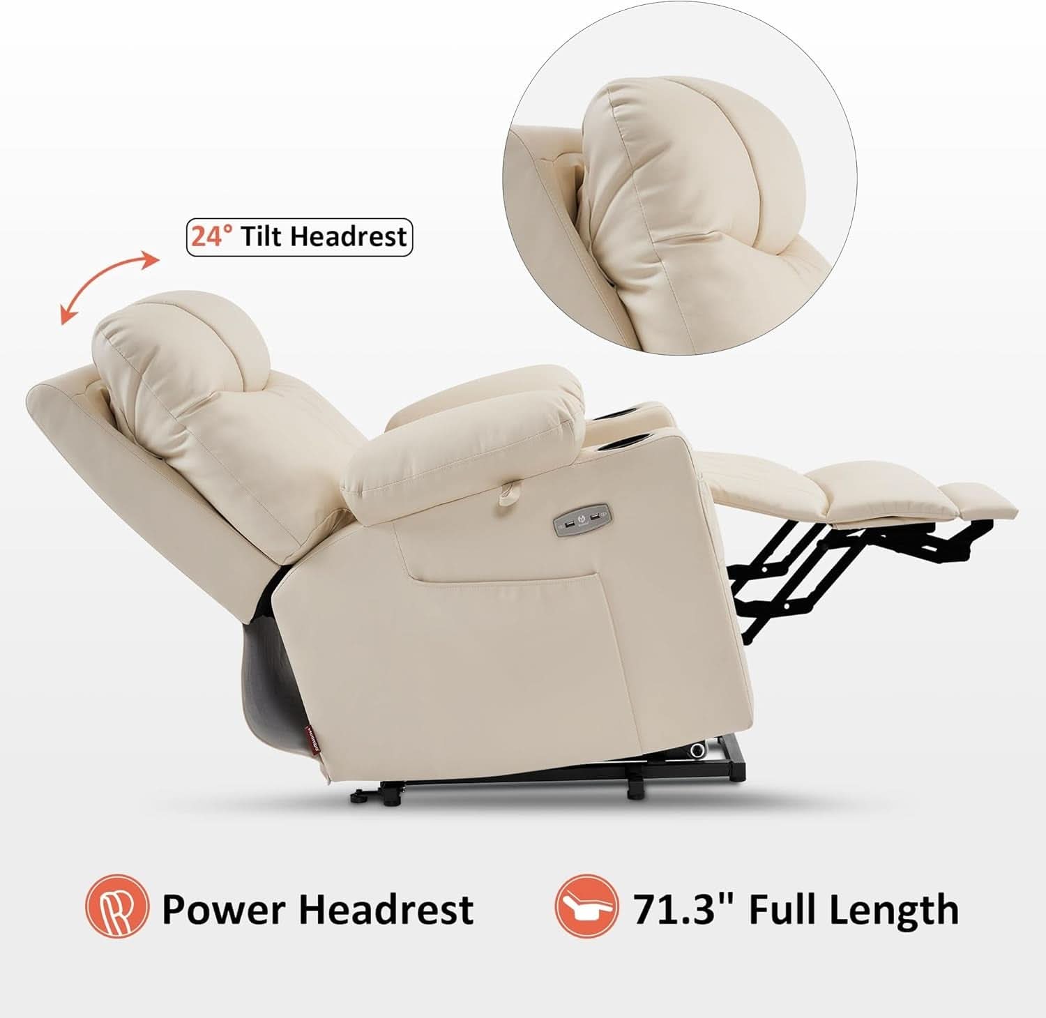 Petite Power Lift Recliner Chair With USB Ports 7111