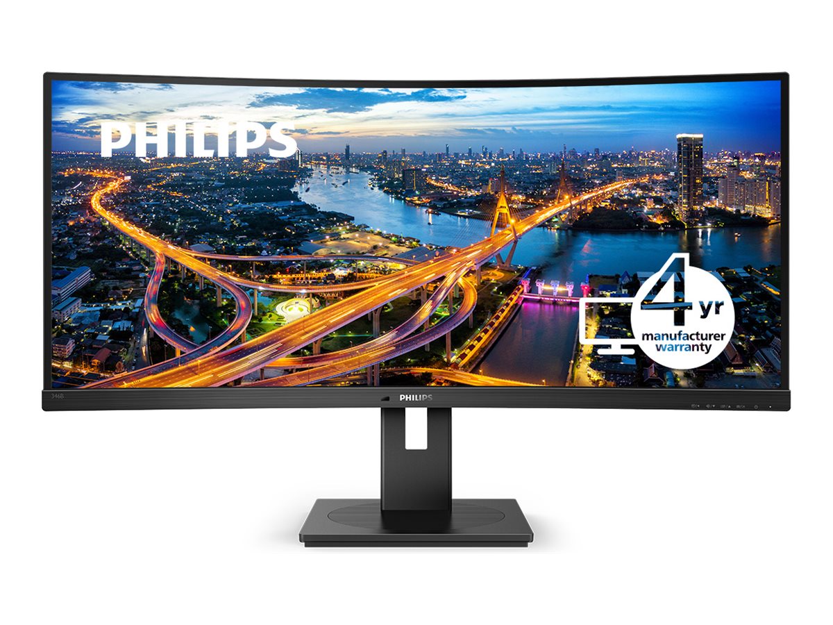 Philips B Line 346B1C - LED monitor - curved - 34 - 3440 x 1440 WQHD @ 100 Hz - VA - 300 cd/mï¿½ - 3000:1 - 5 ms - HDMI 346B1C/17