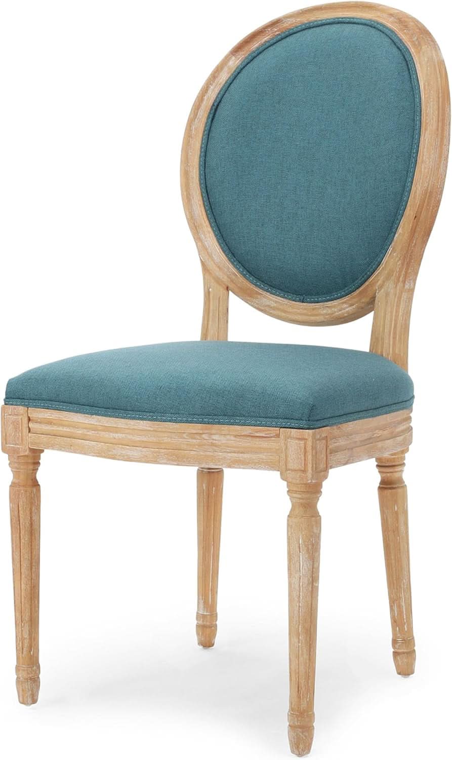 Phinnaeus Fabric Dining Chairs Set Dark Teal Two Piece