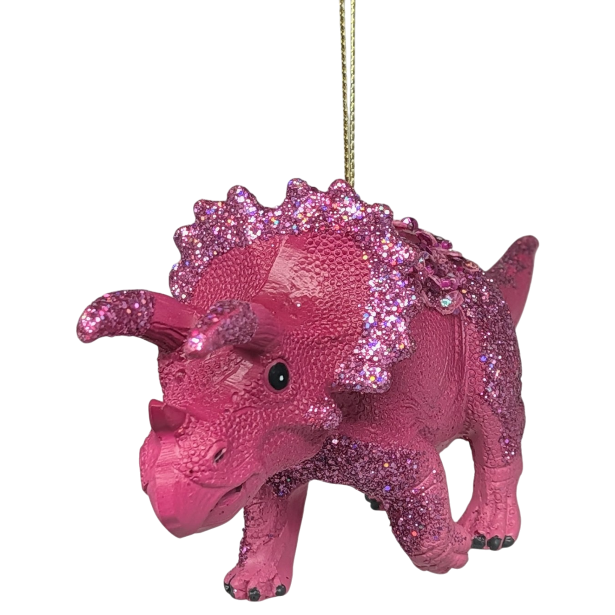 Pink Triceratops Dinosaur Ornament