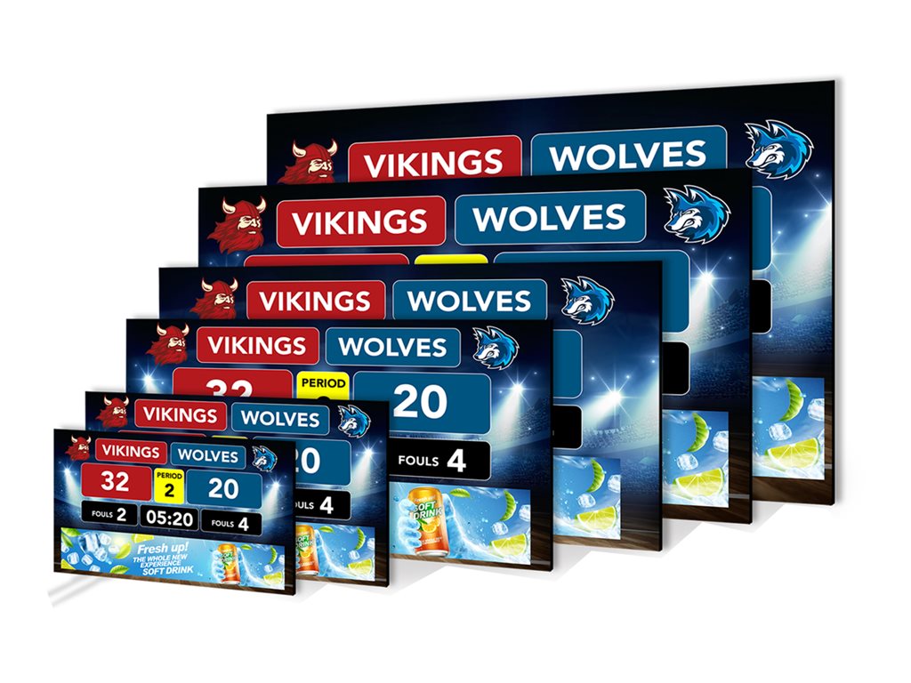 Planar SBI-22x14 - Scoreboard Complete Series LED video wall - digital signage - 1920 x 1042 335",Planar SBI-22x14 Scoreboard 998-3574-00