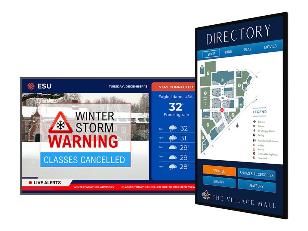 Planar SLP86 - 86 Diagonal Class Simplicity P Series LED-backlit LCD display - digital signage - Android - 4K UHD (2160p) 3840 998-3930-00