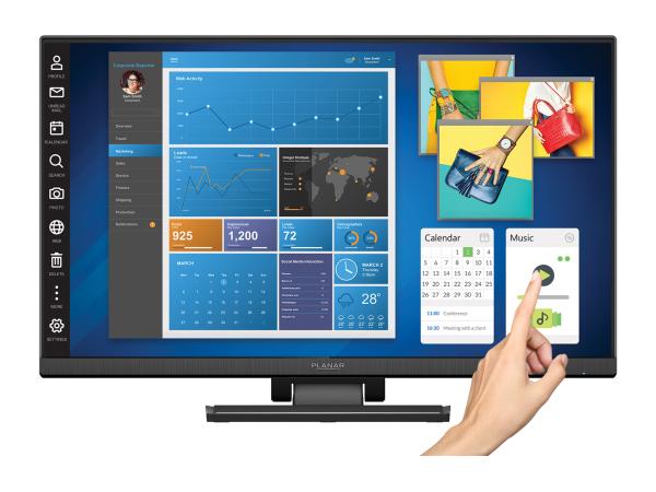 Planar Systems Pct2435 Touch Screen Monitor 60.5 Cm (23.8") 1920 X 1080 Pixels Multi-Touch Multi-User Black
