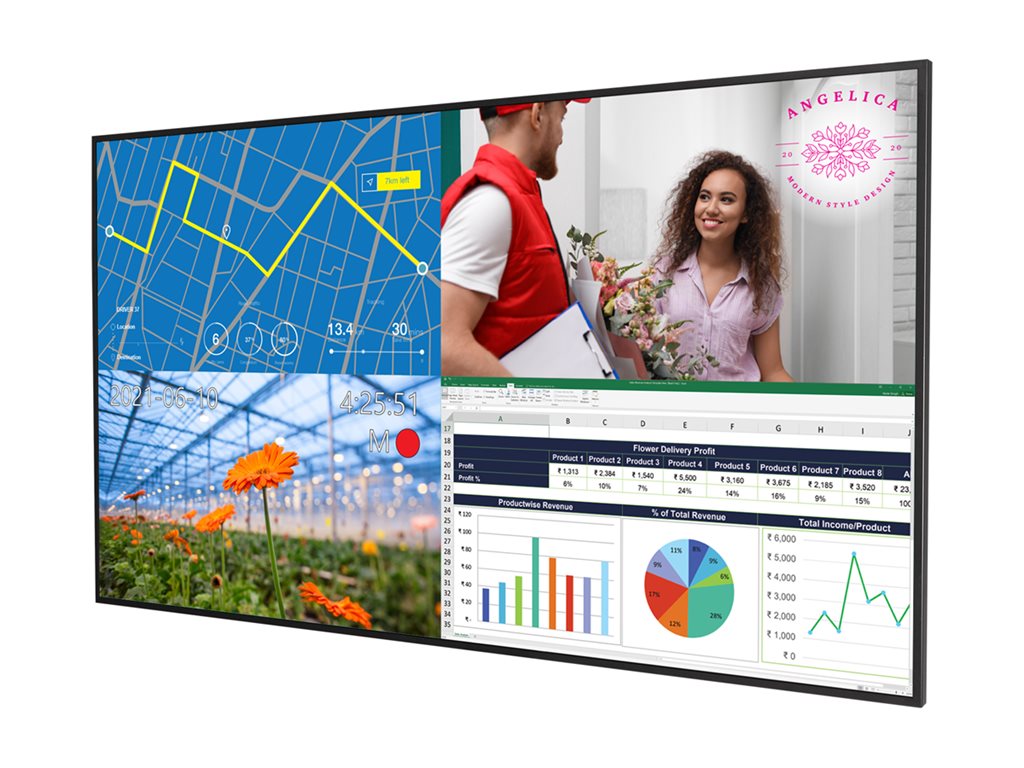 Planar URP85-ERO-T - 85 Diagonal Class UltraRes P Series LED-backlit LCD display - interactive digital signage - with touchscreen 998-2656-02