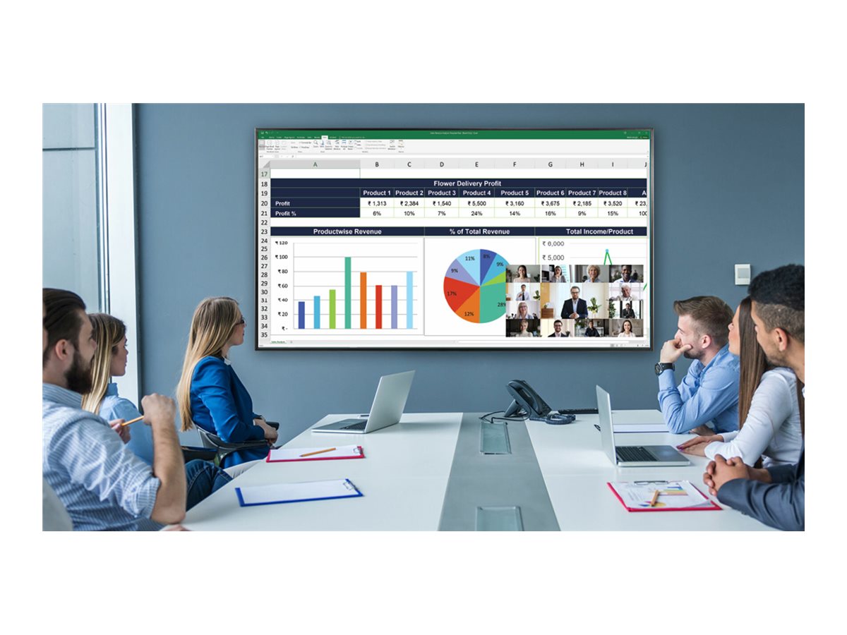 Planar URP85-ERO-T - 85 Diagonal Class UltraRes P Series LED-backlit LCD display - interactive digital signage - with touchscreen 998-2656-02