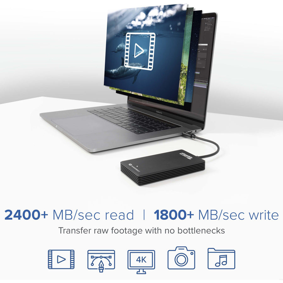 Plugable 2TB Thunderbolt 3 External SSD NVMe Drive TBT3-NVME2TB