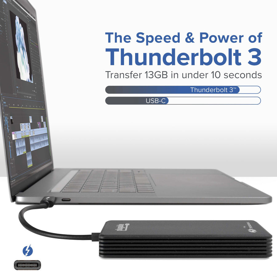Plugable 2TB Thunderbolt 3 External SSD NVMe Drive TBT3-NVME2TB