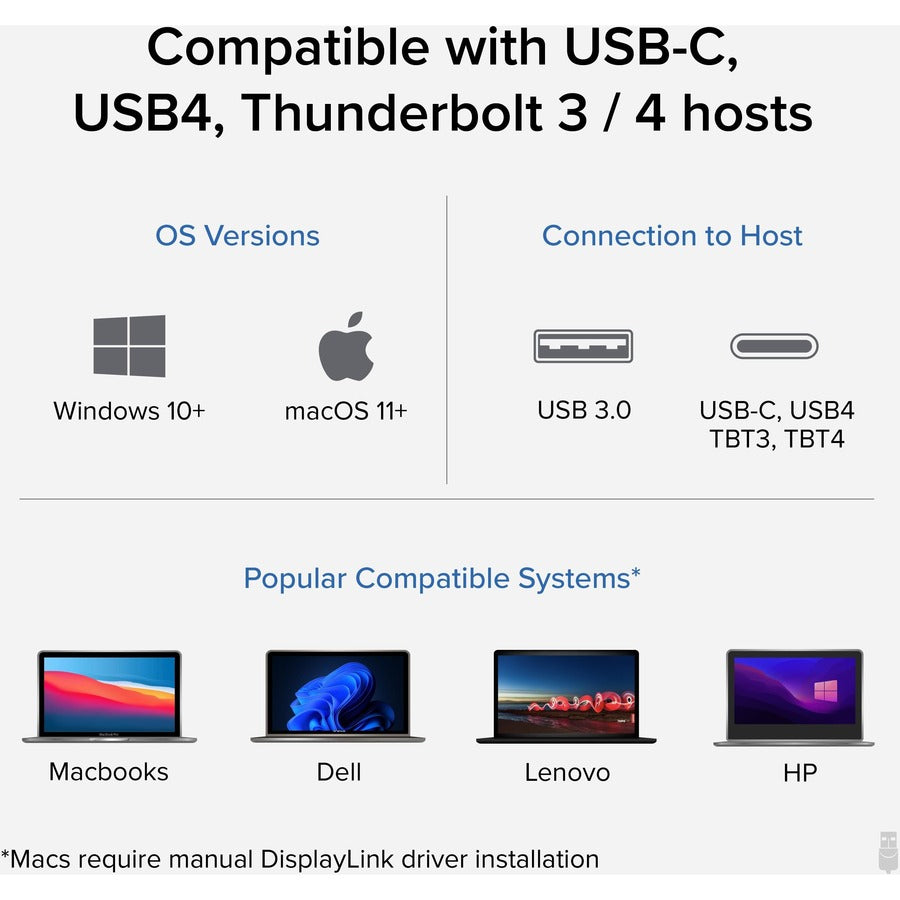 Plugable 7-in-1 USB C Docking Station Dual Monitor - Dual HDMI Dock is Compatible with Mac and Windows USBC-6950PDZ