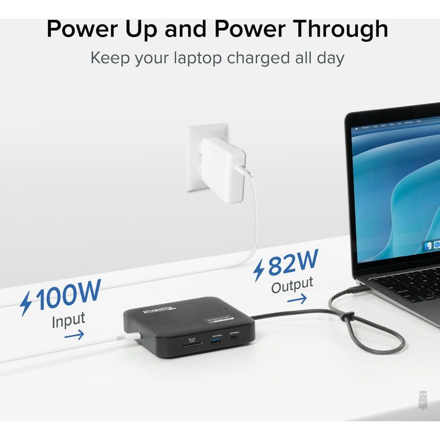 Plugable 7-in-1 USB C Docking Station Dual Monitor - Dual HDMI Dock is Compatible with Mac and Windows USBC-6950PDZ