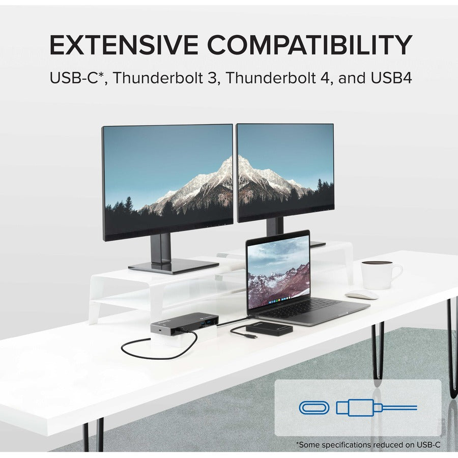 Plugable Thunderbolt Dock - 40Gbps and USB C Docking Station with 96W Charging TBT3-UDC3