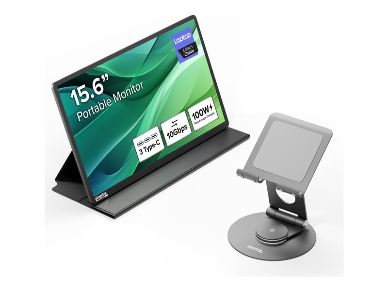 Plugable USB-C 15.6" Portable Monitor with Case & Stand – TAA Compliant