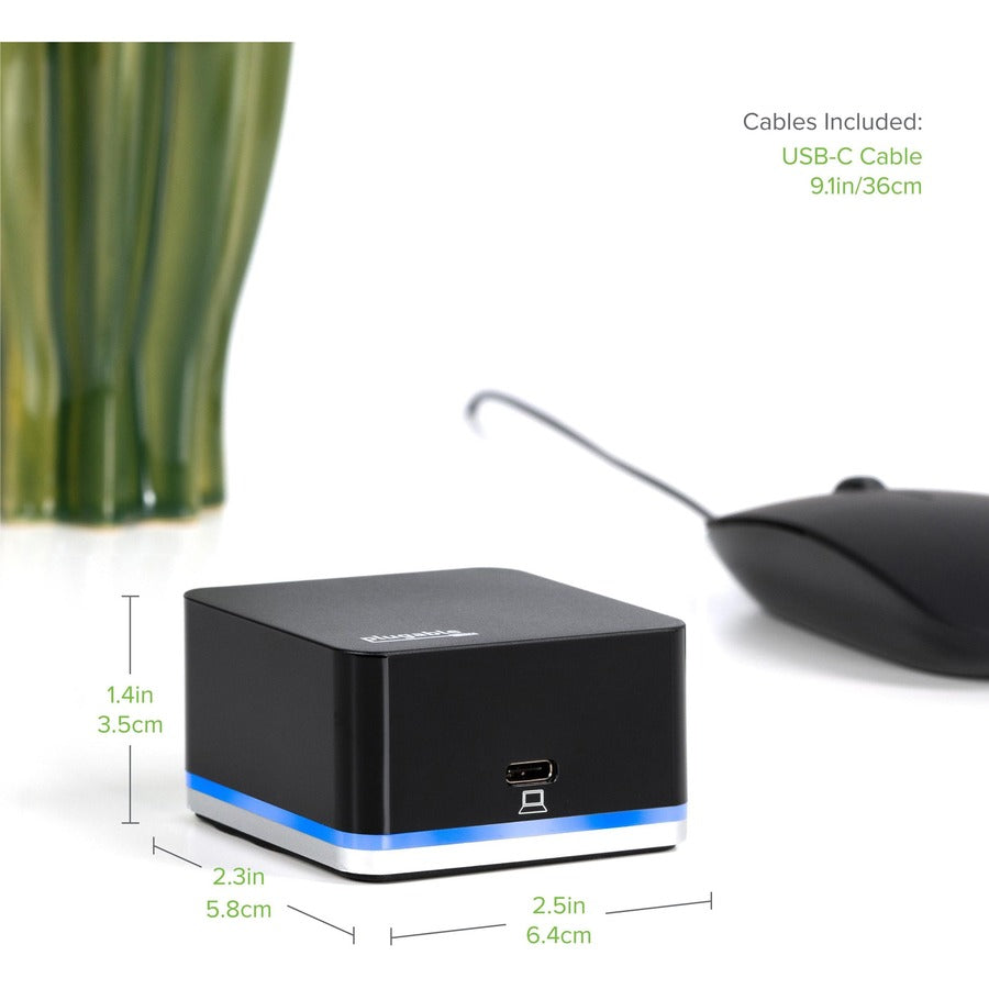 Plugable USB C Cube - Mini Docking Station, Compatible with Thunderbolt 3 Ports and Specific USB-C Systems UD-CUBE