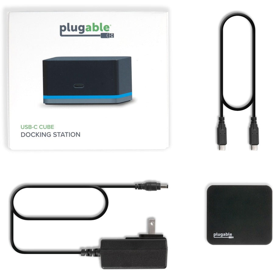 Plugable USB C Cube - Mini Docking Station, Compatible with Thunderbolt 3 Ports and Specific USB-C Systems UD-CUBE