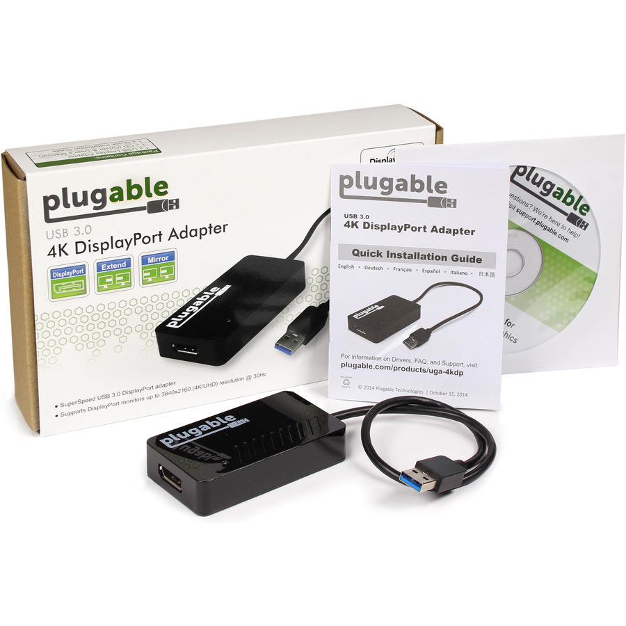 Plugable Usb 3.0 To Displayport 4K Uhd (Ultra-High-Definition) Uga-4Kdp