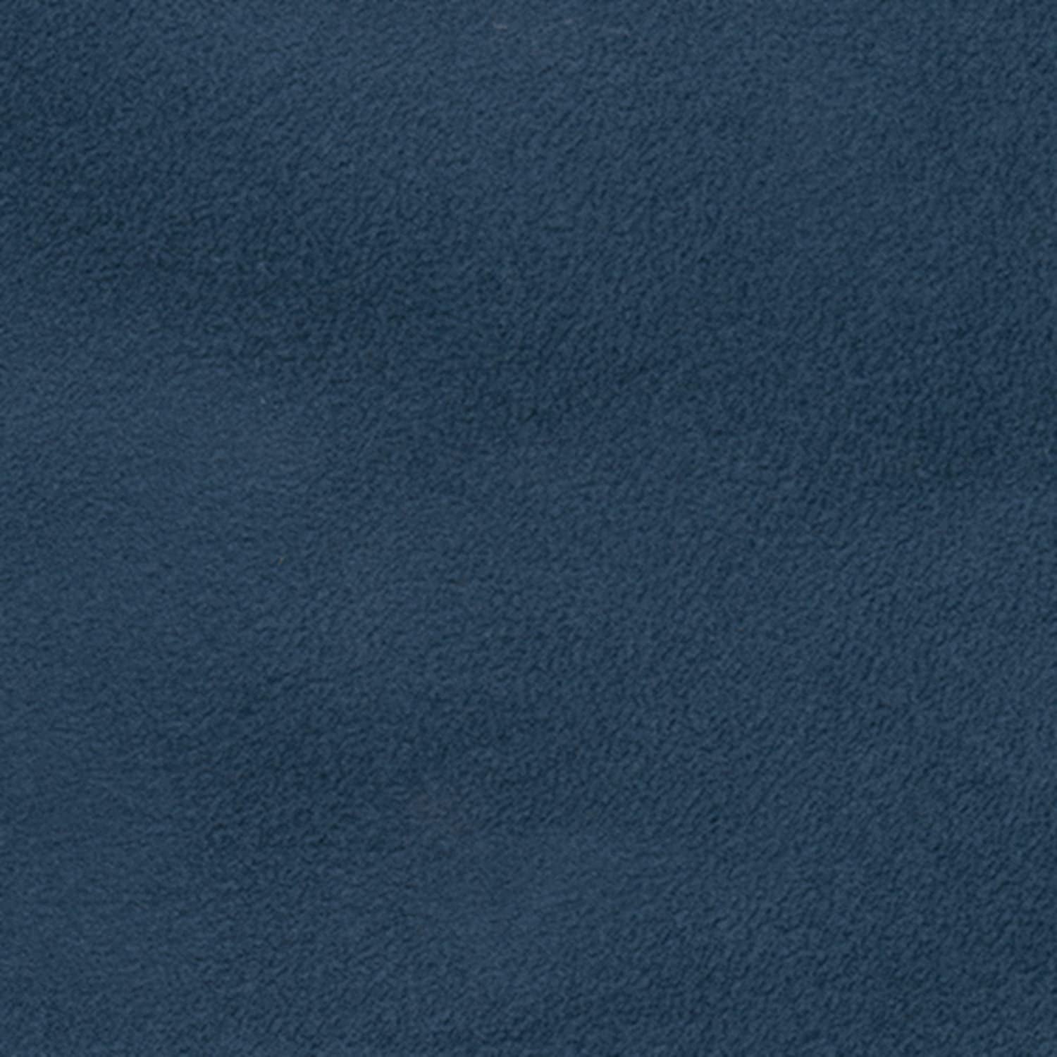 Plush Loveseat Dark Blue Polyester Upholstery Modern Living Room Sofa