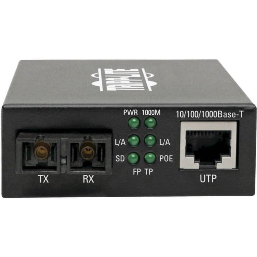 PoE+ Fiber to Ethernet Media Converter - Multimode SC 550M | TecISoft N785-P01-SC-MM1
