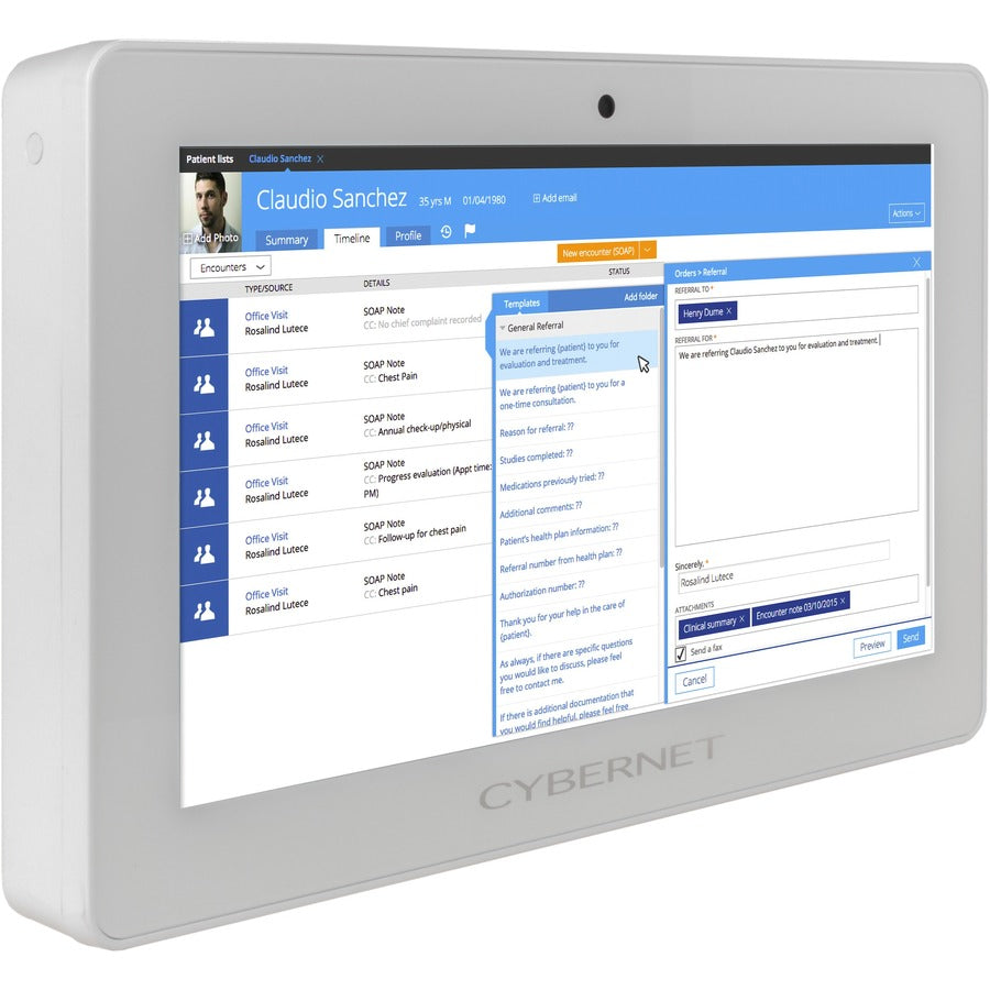 PoE Medical Computer with IP65 Rating - CyberMed M Series | TeciSoft CYBERMED-M12