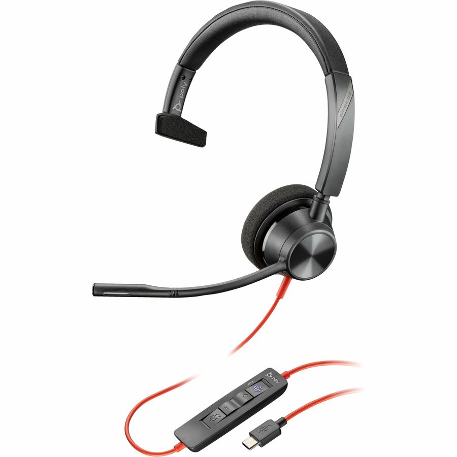 Poly Blackwire 3310-M Microsoft Teams Certified USB-C Headset - Mono - USB Type C,