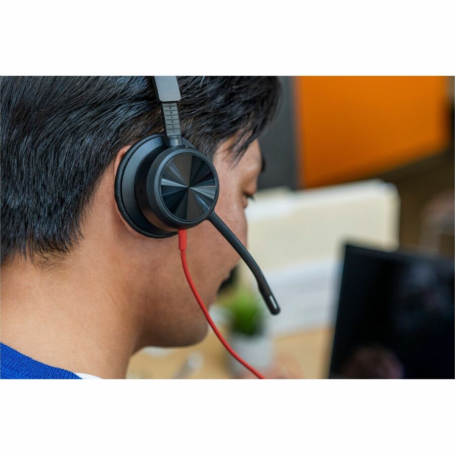 Poly Blackwire 8225 Headset - Stereo - USB Type C - Wired - 32 Ohm - 20 Hz - 20 kHz - Over