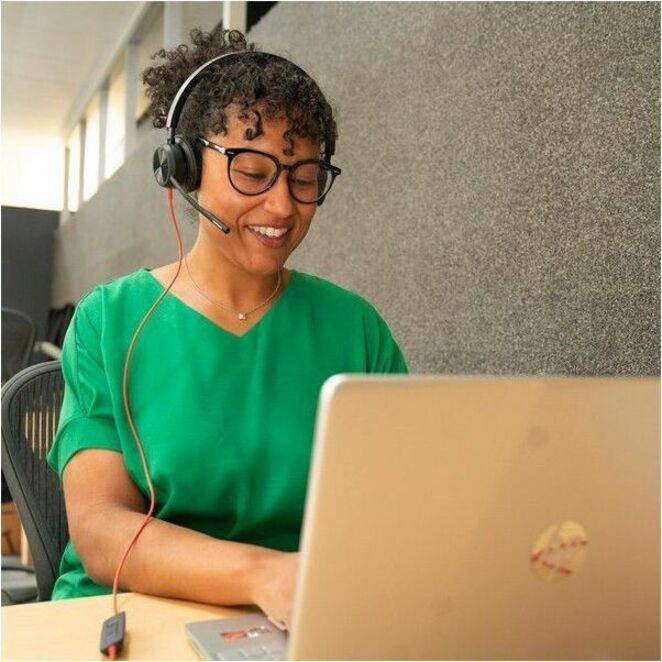 Poly Blackwire 8225 Headset - Stereo - USB Type C - Wired - 32 Ohm - 20 Hz - 20 kHz - Over