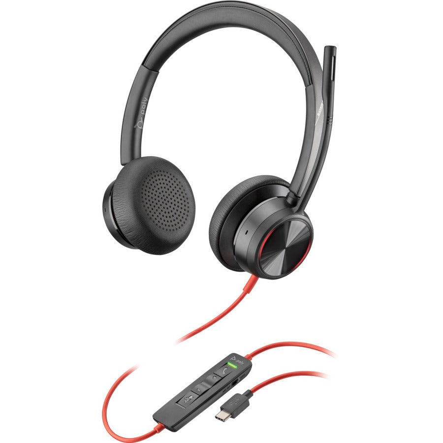 Poly Blackwire 8225 USB-C Headset - Stereo - USB Type C - Wired - 32 Ohm - 20 Hz - 20 kHz