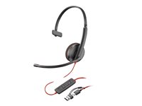 Poly Blackwire C3210 Headset - Mono - USB Type C - Wired - 32 Ohm - On-ear - Monaural - 2.