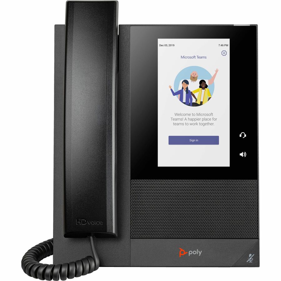Poly CCX 400 IP Phone - Corded - Corded - Desktop, Wall Mountable - Black - 24 x Total