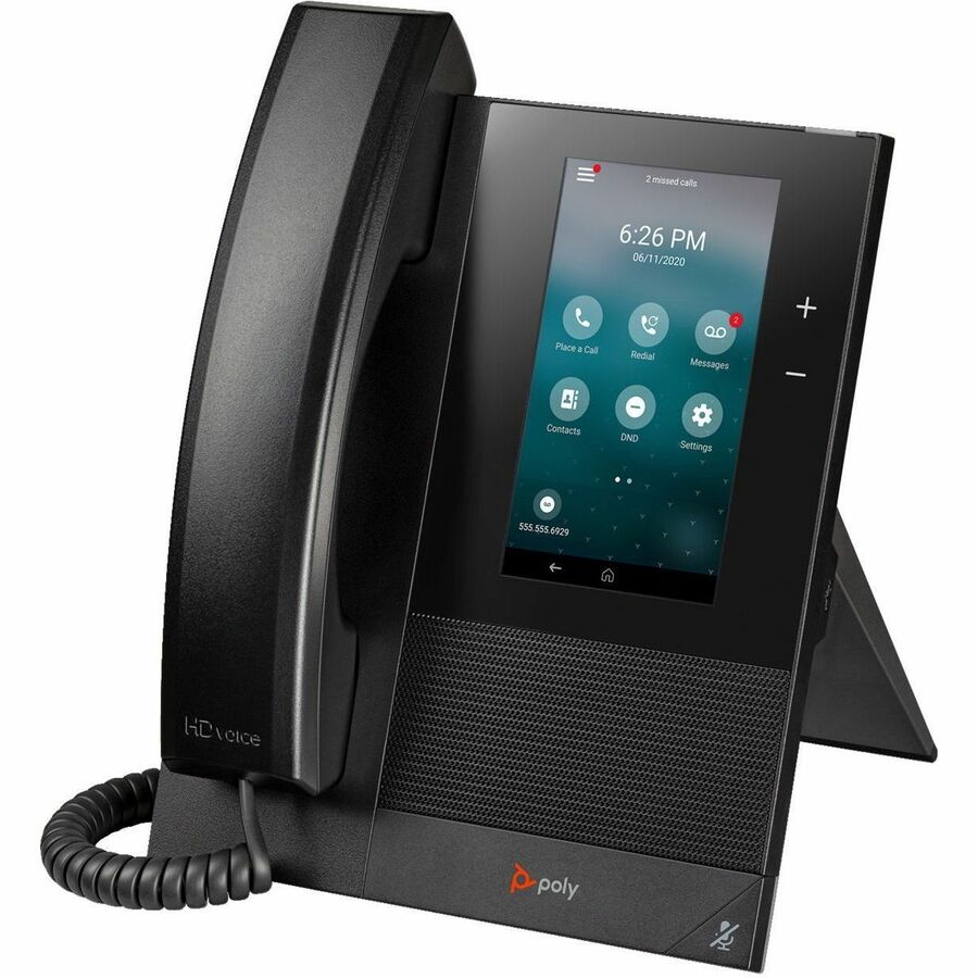Poly CCX 400 IP Phone - Corded - Corded - Desktop, Wall Mountable - VoIP - 2 x Network
