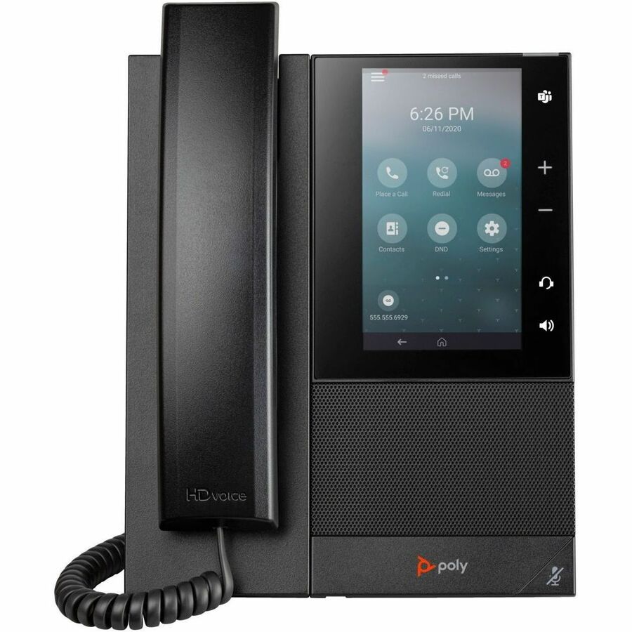 Poly CCX 500 IP Phone - Corded - Corded - Desktop - VoIP - 2 x Network (RJ-45) - PoE
