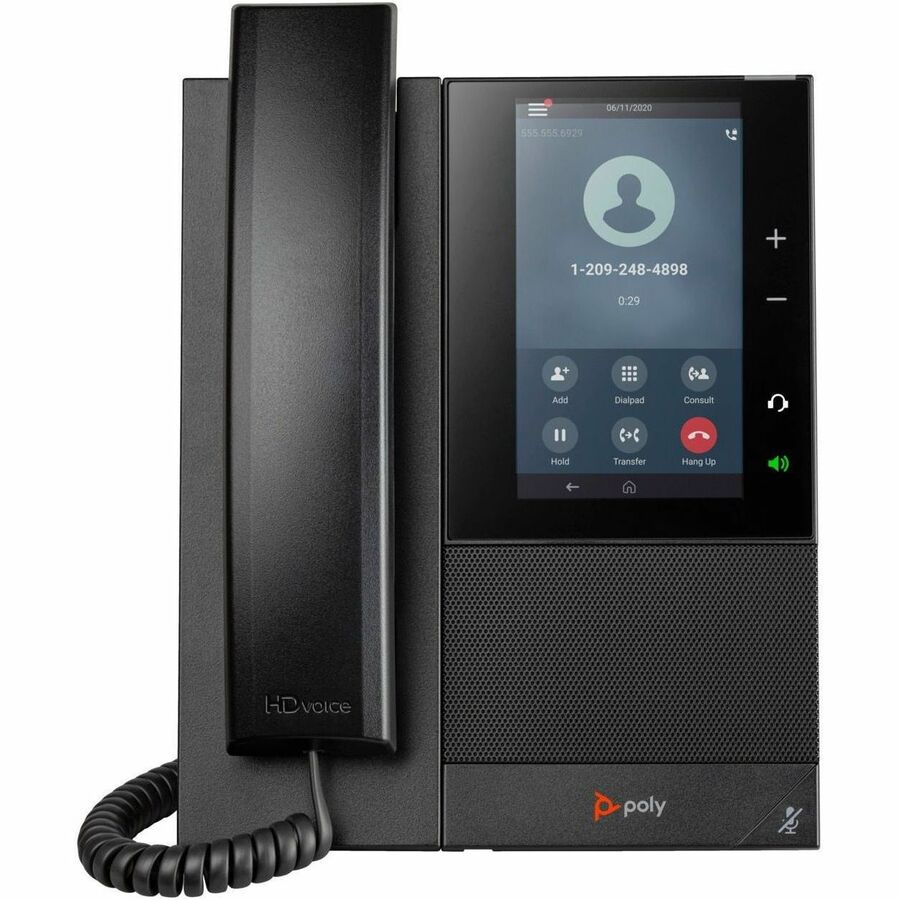 Poly CCX 500 IP Phone - Corded - Corded - Desktop - VoIP - 2 x Network (RJ-45) - PoE