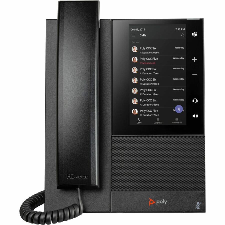 Poly CCX 500 IP Phone - Corded - Corded/Cordless - Bluetooth - Desktop, Wall Mountable - 849A4AA#ABA