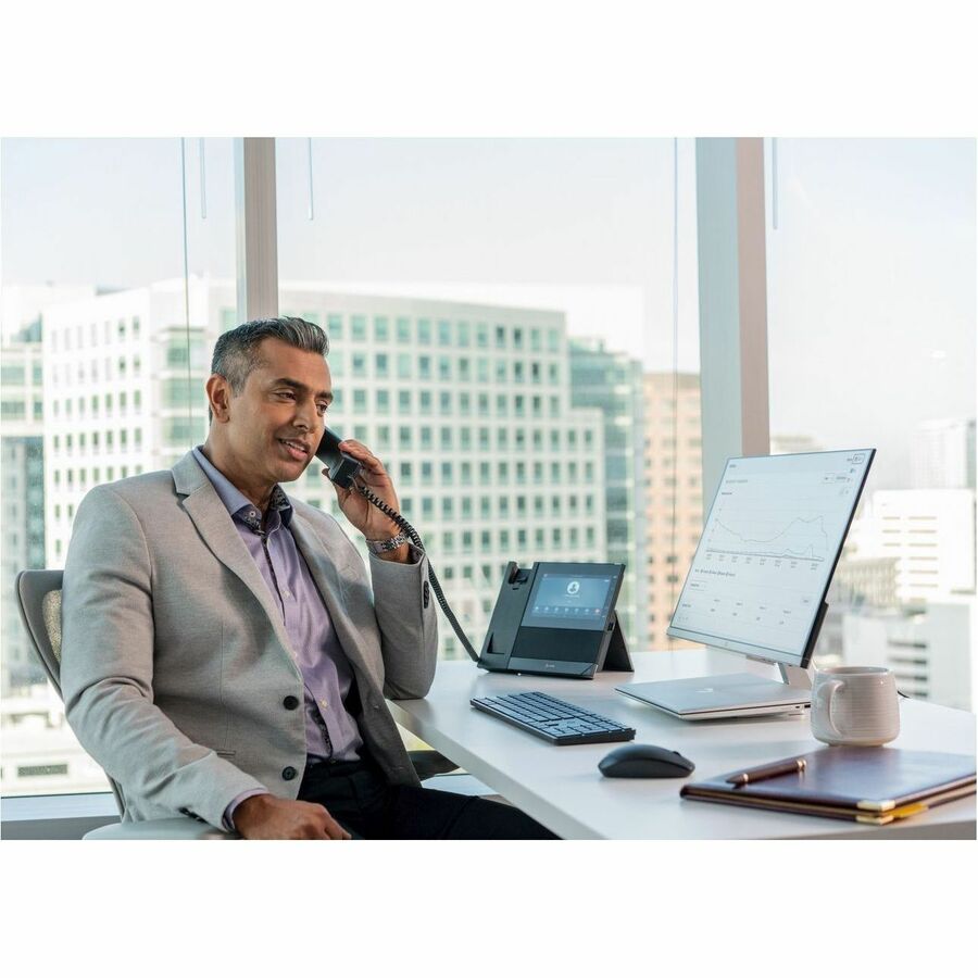 Poly CCX 600 IP Phone - Corded - Corded/Cordless - Wi-Fi, Bluetooth - Desktop - Black -