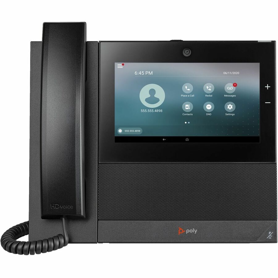 Poly CCX 700 IP Phone - Corded - Corded/Cordless - Wi-Fi Bluetooth - Desktop - Black - 24