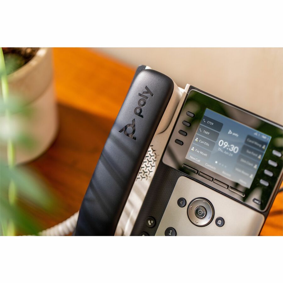 Poly Edge E350 IP Phone - Corded - Corded/Cordless - Wi-Fi, Bluetooth - Desktop, Wall