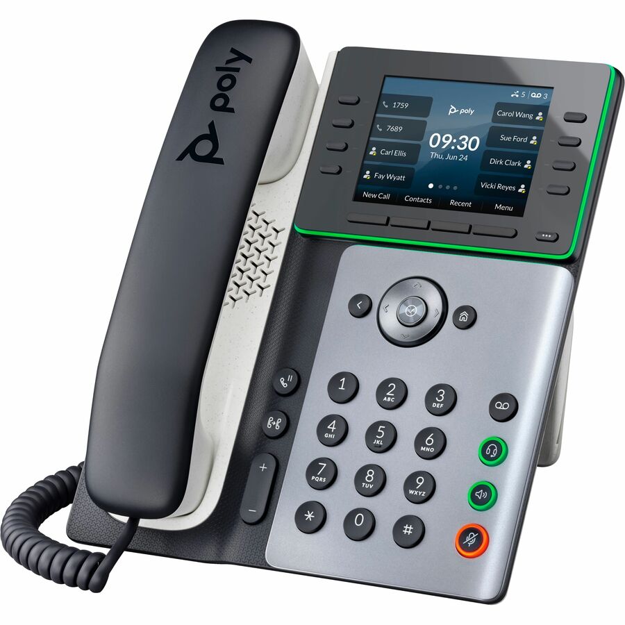 Poly Edge E350 IP Phone - Corded - Corded/Cordless - Wi-Fi, Bluetooth - Desktop, Wall
