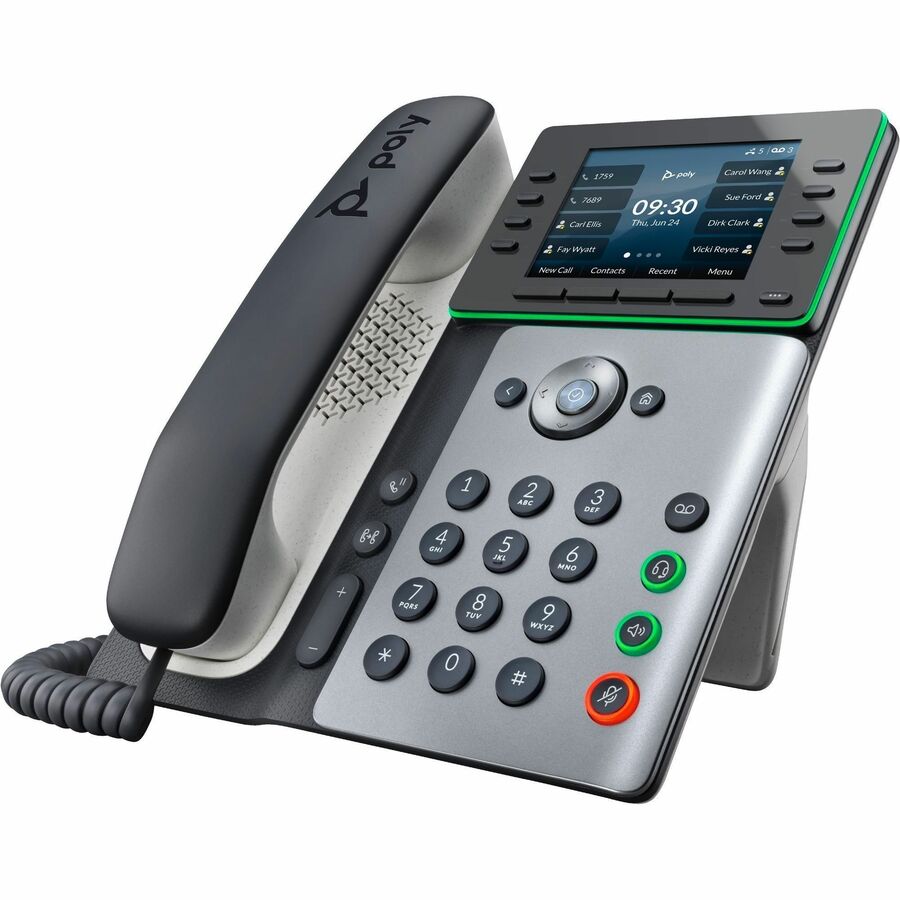 Poly Edge E350 IP Phone - Corded - Corded/Cordless - Wi-Fi Bluetooth - Desktop Wall Mounta