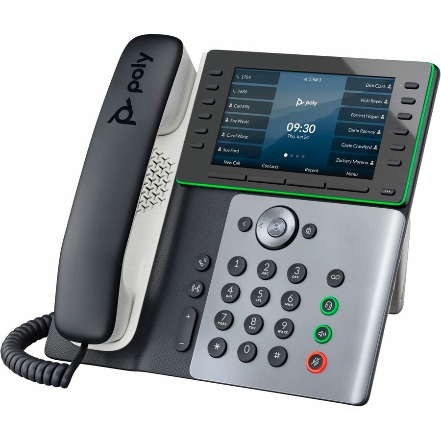 Poly Edge E550 IP Phone - Corded - Corded - NFC, Wi-Fi, Bluetooth - Desktop - VoIP - IEEE