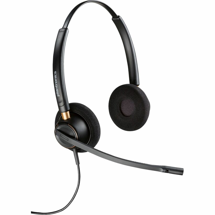 Poly EncorePro HW520D Headset - Stereo - Wired - On-ear - Binaural - Ear-cup - 2.58 ft