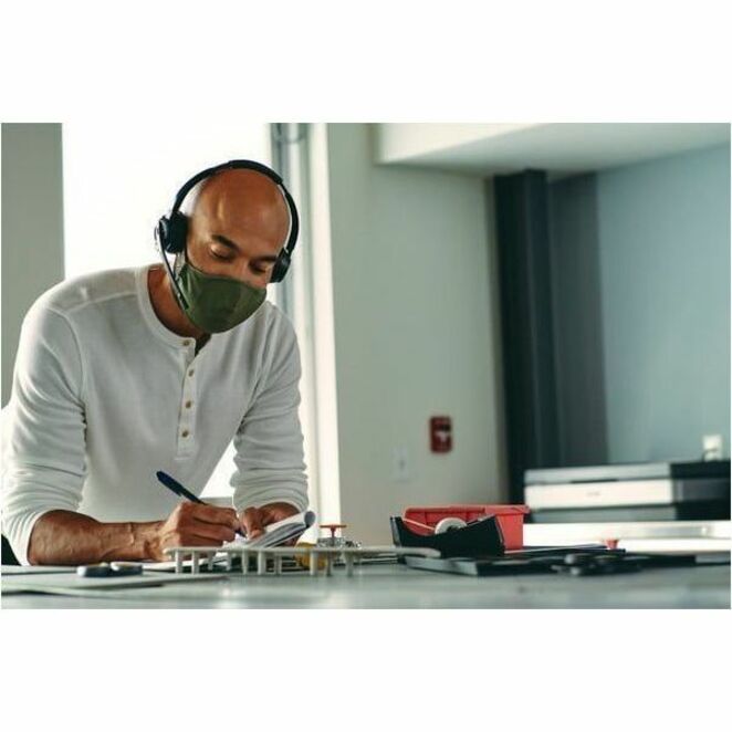 Poly Savi 8200 Office 8240 Headset - Mono - Wireless - Bluetooth/DECT - 449.5 ft - 32 Ohm