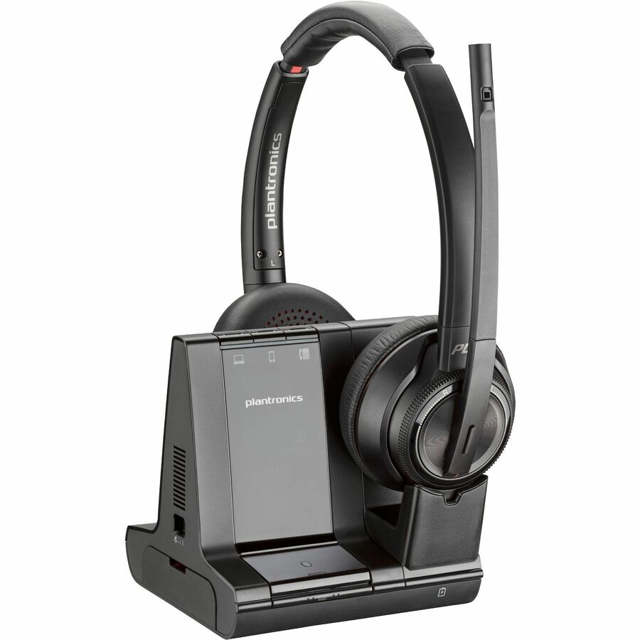 Poly Savi 8220 UC DECT USB-A Headset - Stereo - True Wireless - Bluetooth/DECT - 450 ft -