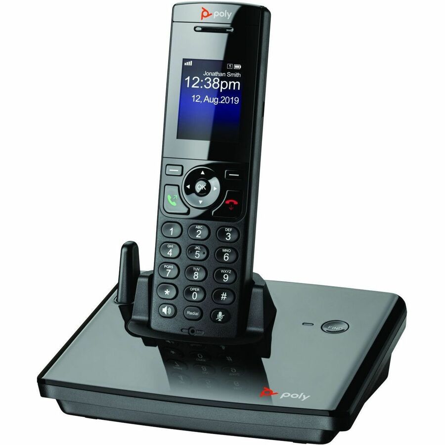 Poly VVX D230 Handset - Cordless - DECT - 8 x Total Number of Phone Lines - 2" Screen