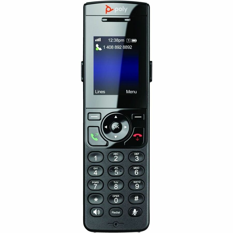 Poly VVX D230 Handset - Cordless - DECT - 8 x Total Number of Phone Lines - 2" Screen
