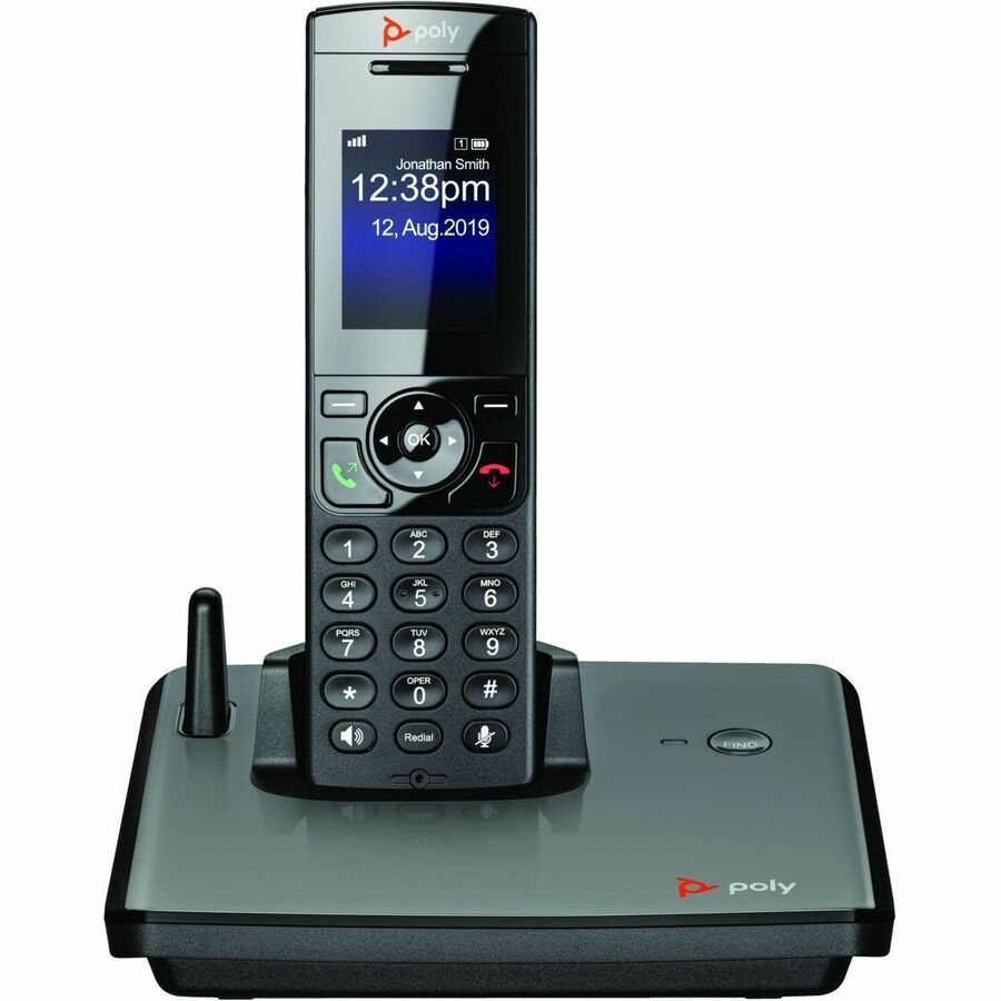 Poly VVX D230 Handset - Cordless - DECT - 8 x Total Number of Phone Lines - 2" Screen