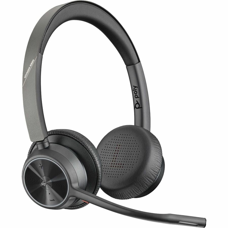 Poly Voyager 4300 UC 4320-M Headset - Google Assistant, Siri - Stereo - Wired/Wireless -