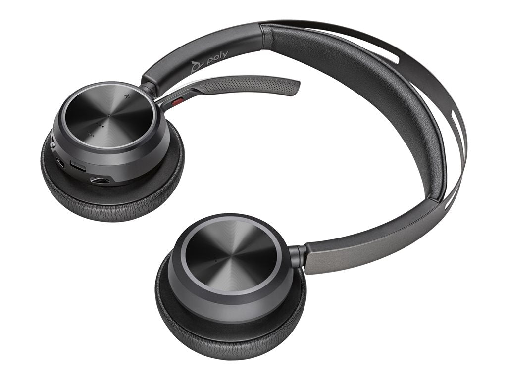 Poly Voyager Focus 2 - Headset - on-ear - Bluetooth - wireless - active noise canceling - USB-C via Bluetooth adapter - black 9T9J3AA#AC3