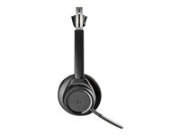 Poly Voyager Focus B825-M Headset - Stereo - Wireless - Bluetooth - 98 ft - On-ear -