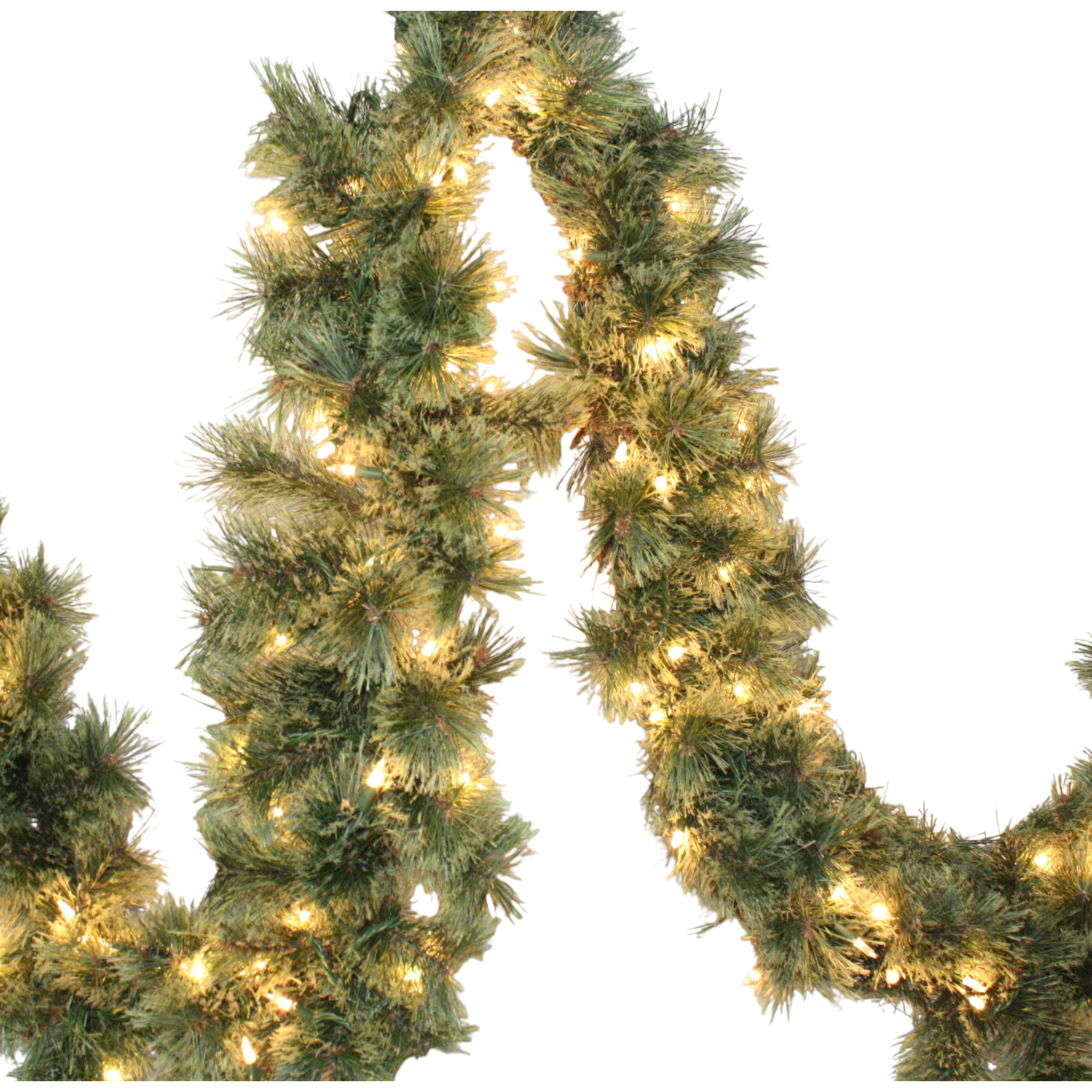 Ponderosa Pine Lighted Garland - 108 inches x 12 inches