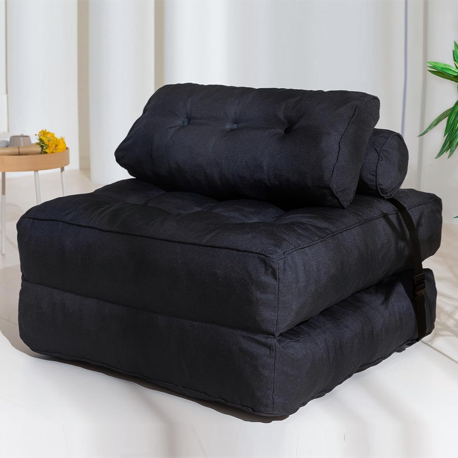 Portable Folding Sofa Bed With Pillow Convertible Couch