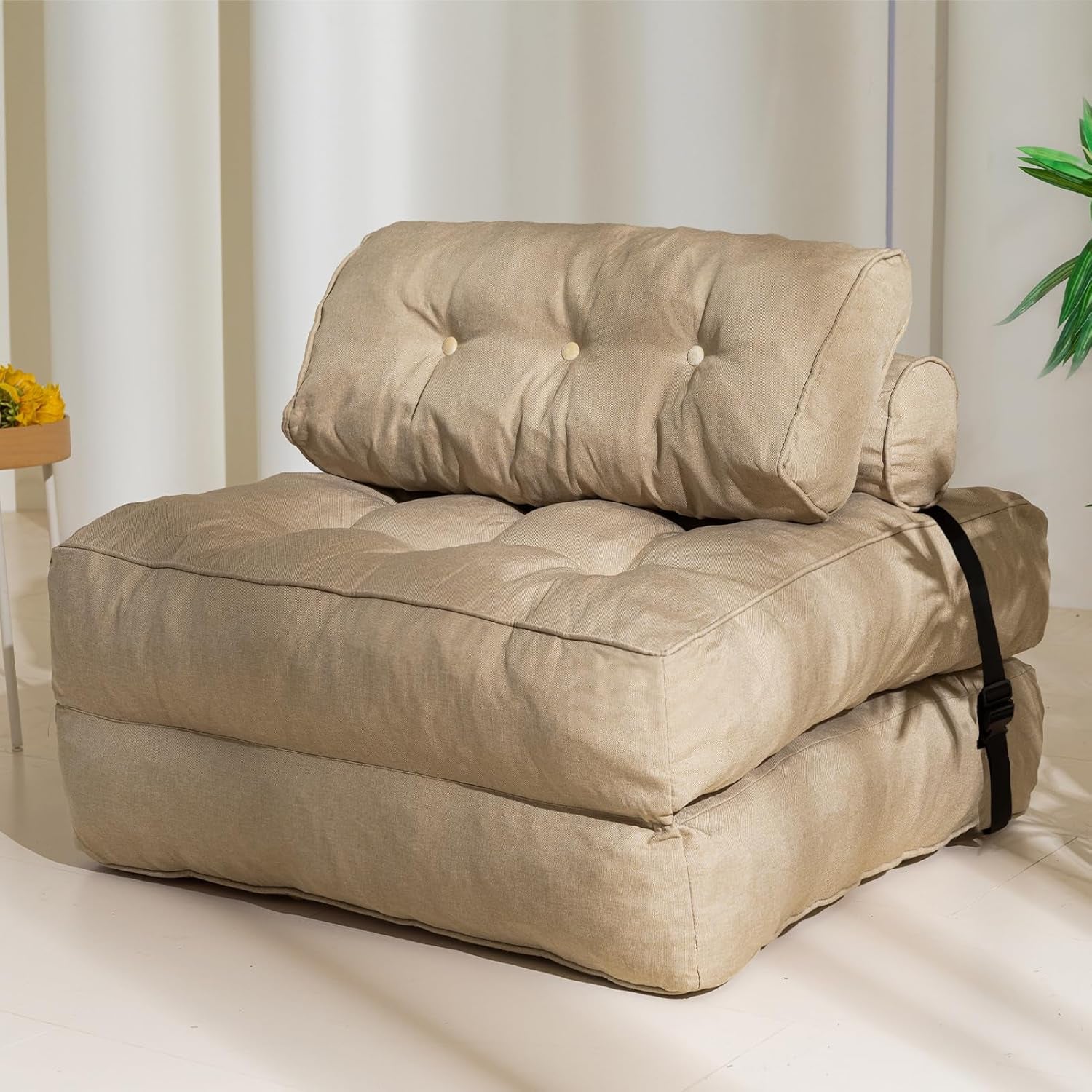 Portable Folding Sofa Bed With Pillow Convertible Couch